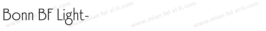 Bonn BF Light字体转换